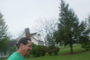 Runner enjoys their time on the annual earth day 5 miler 